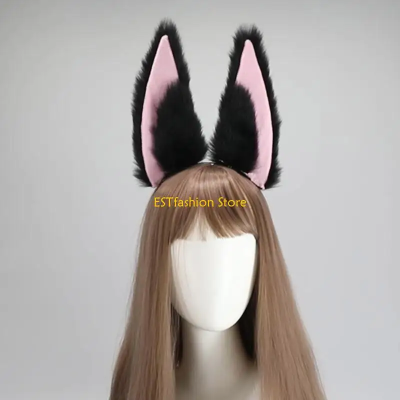 

Y5GC Lovely Cosplay Anime Role Ears Headband Plush Hairbands Cosplay Party Hair Decor