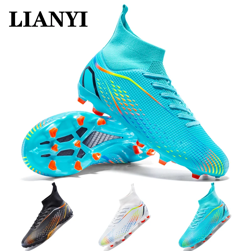 

LIANYI Youth High Quality Football Shoes Men's Ultra Light Non-slip Turf TF/FG Five-a-side Competition Training Football Shoes
