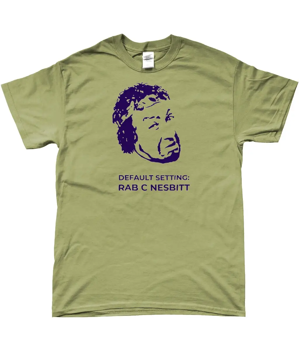 Rab C Nesbitt Default Setting T Shirt Funny Scotttish TV Show Tribute Glasgow Scotland Scottish Humour