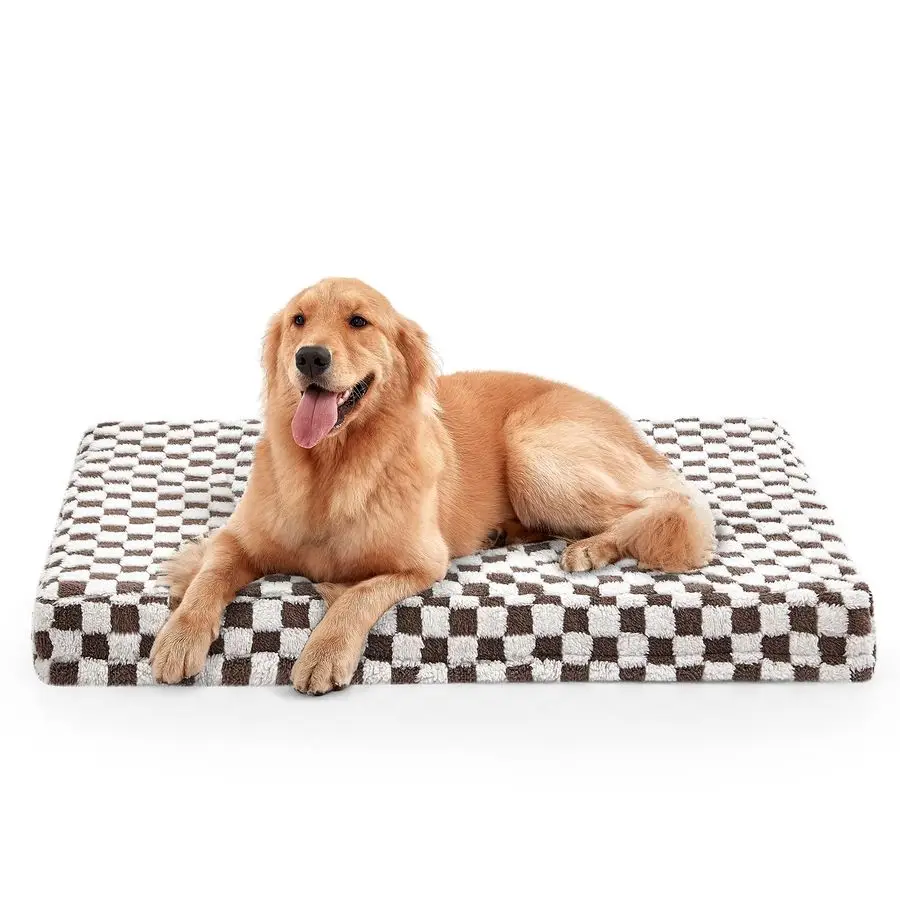 

Dog Bed for Large Dogs, XLarge Orthopedic Dog Bed with Removable Washable Cover, Cute Modern Plush amp Memory Egg Crate Foam Dog
