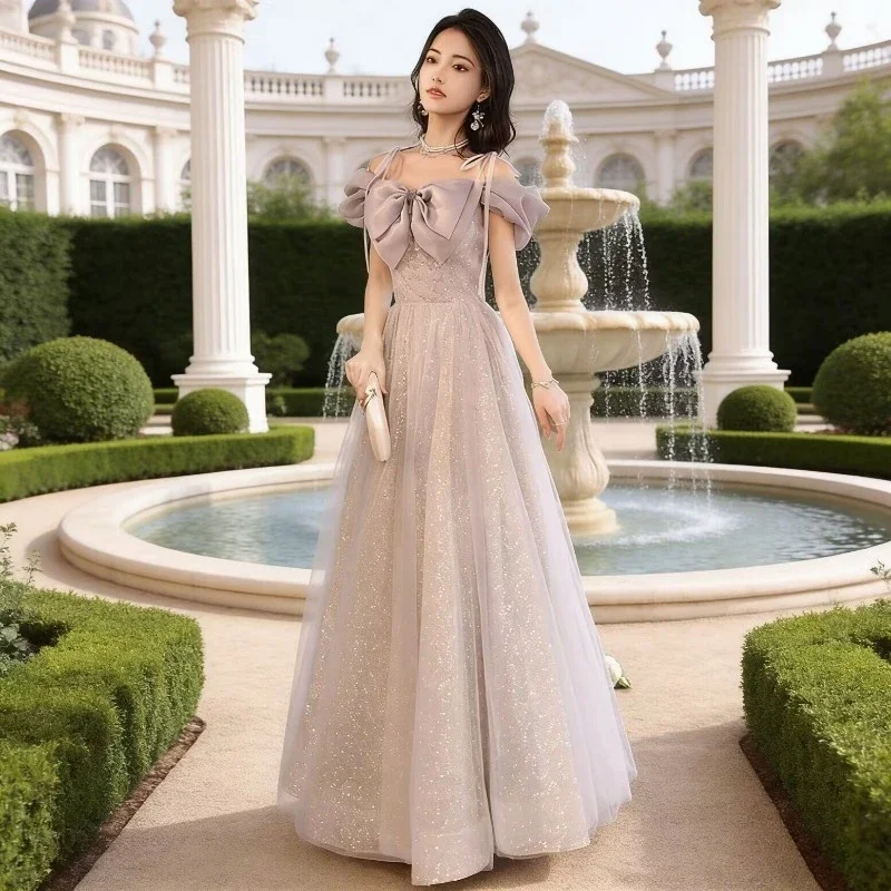 vestido-de-noche-con-tirantes-y-lazo-decorativo-para-mujer-novedad-2026-vestido-de-fiesta-con-mangas-abullonadas-y-brillantina-vestido-dulce-para-examen-de-arte-vocal-personalizable