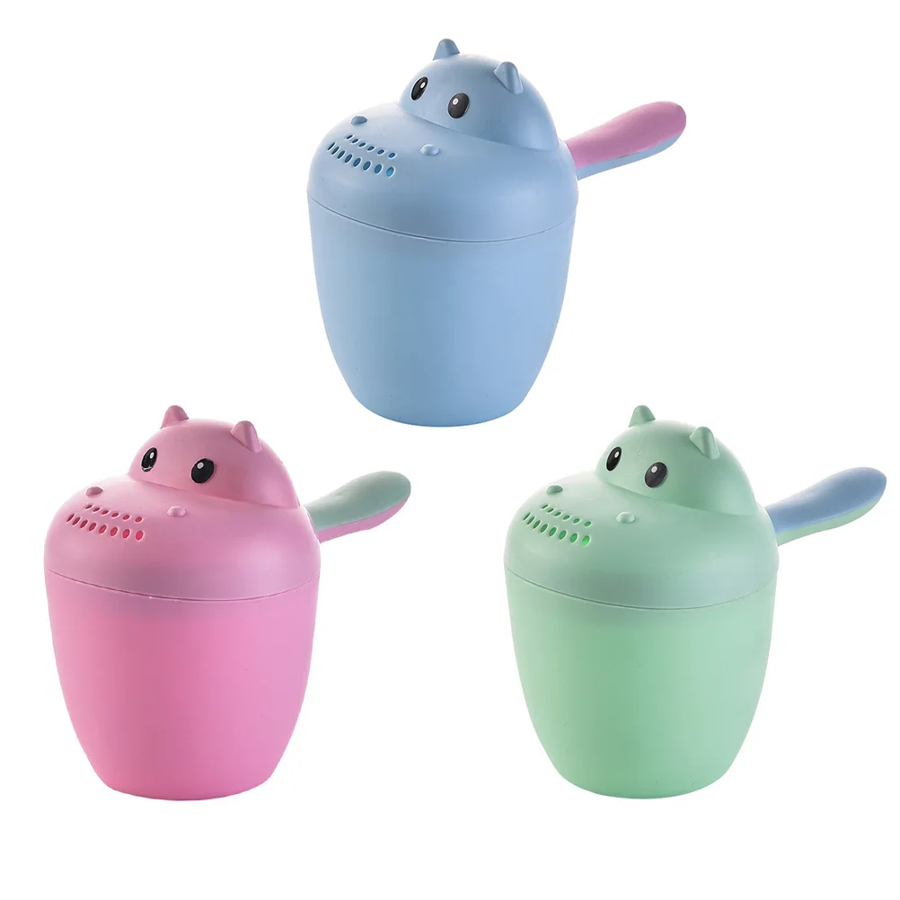 كوب شامبو على شكل قبعة استحمام للأطفال، سهل الاستخدام، بلاستيك متين للأطفال، شطف الشعر وملعقة استحمام ممتعة