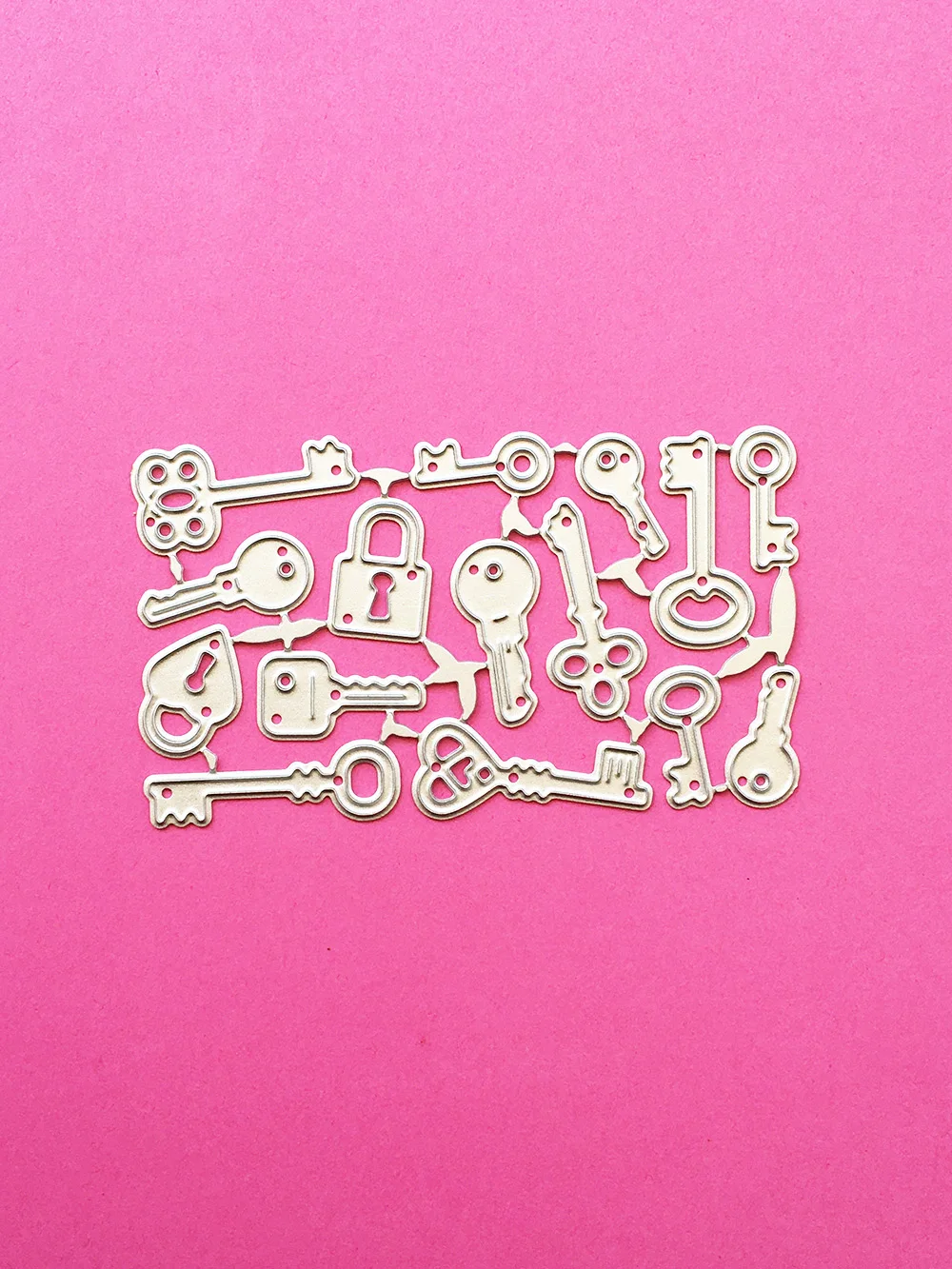 Keys and locks Metal Cutting Dies Stencil for DIY Scrapbooking Photo Album Embossing Paper Cards Crafts Diecuts New 2024