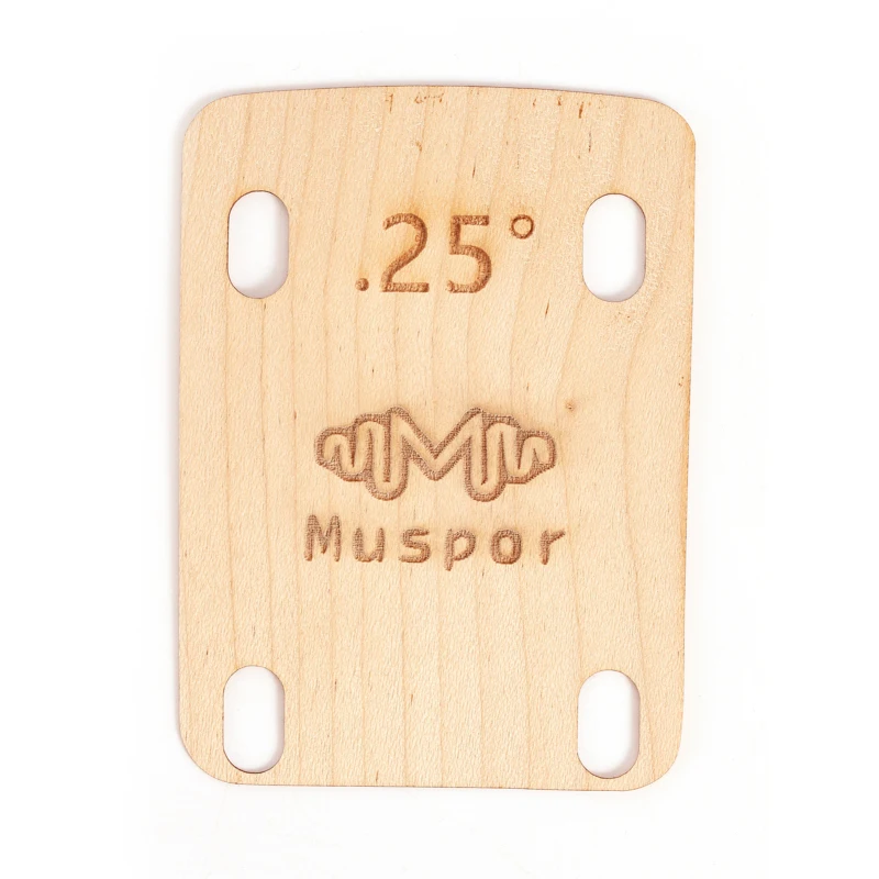 Muspor MX0360D 3pcs Guitar Neck Shims 0.25 0.5 1 Degree Wooden Shims Set for Bolt-on Neck Bolts for Guitar Accessories
