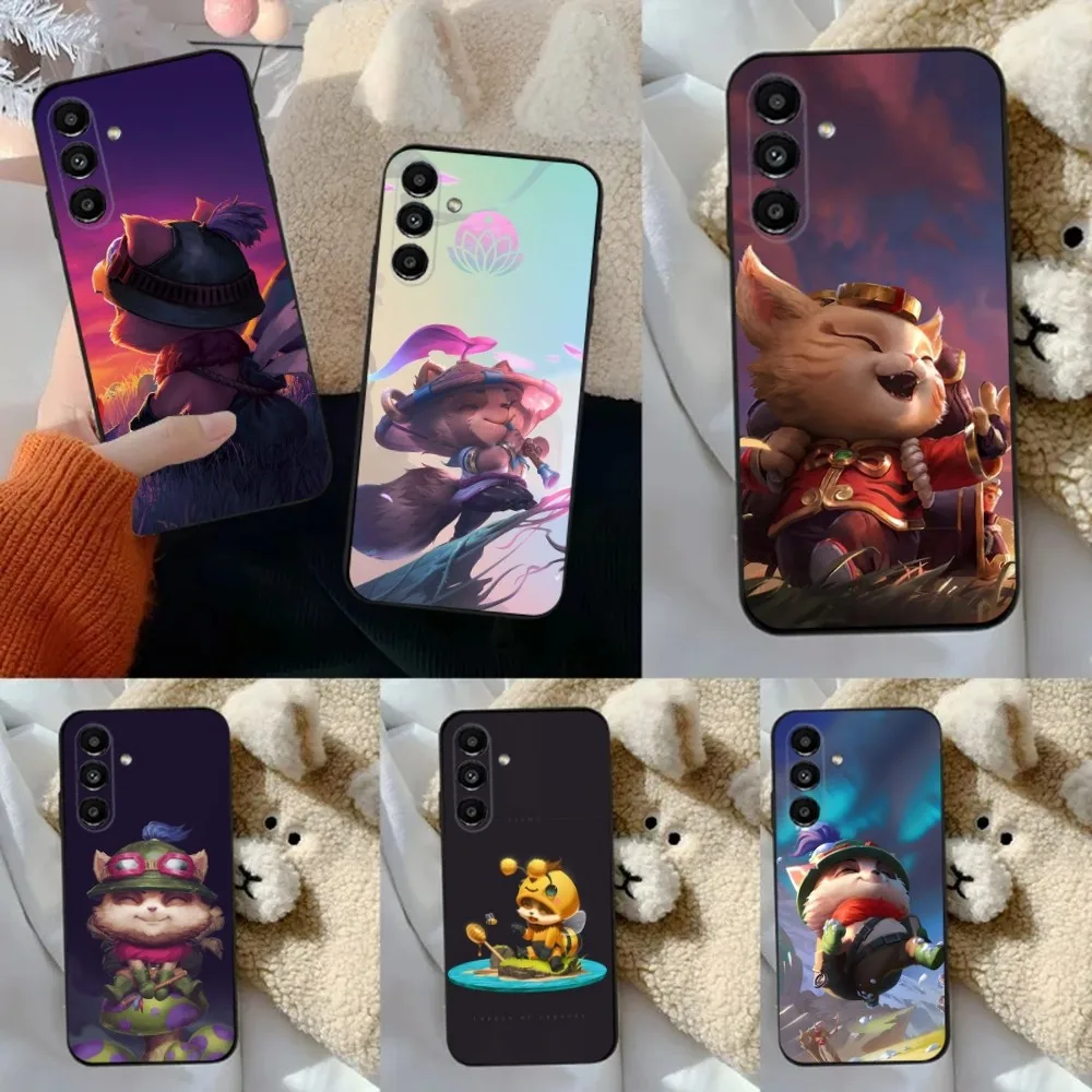 L-League of Legends Teemo Phone Case For Samsung S24,23,22,30,21,10,9,Ultra,Plus,Lite,FE,5G Black Soft Case