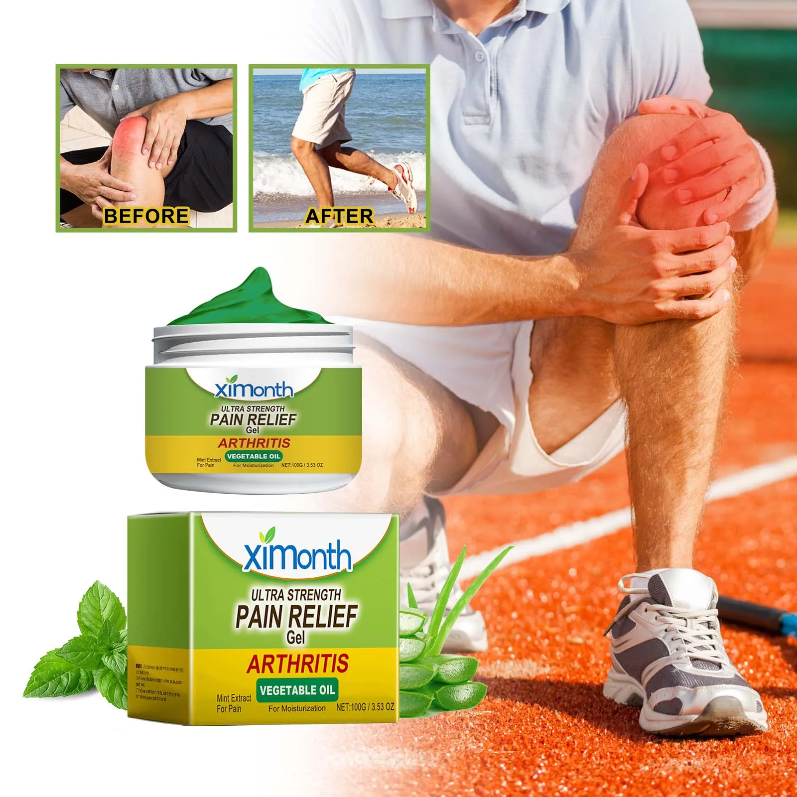 Gel para aliviar el dolor de la artritis, Reduce los músculos doloridos, reparación de esguince, crema para terapia ósea, hombro, cuello, espalda, analgésico, Salve de hierbas