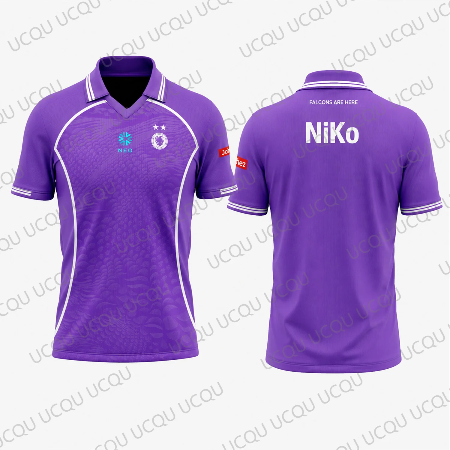 2026 Team Falcons m0NESY kyousuke TeSeS karrigan NIKO Purple Esports Jersey CS2 Gaming Polo Shirt Fan Gift Unisex