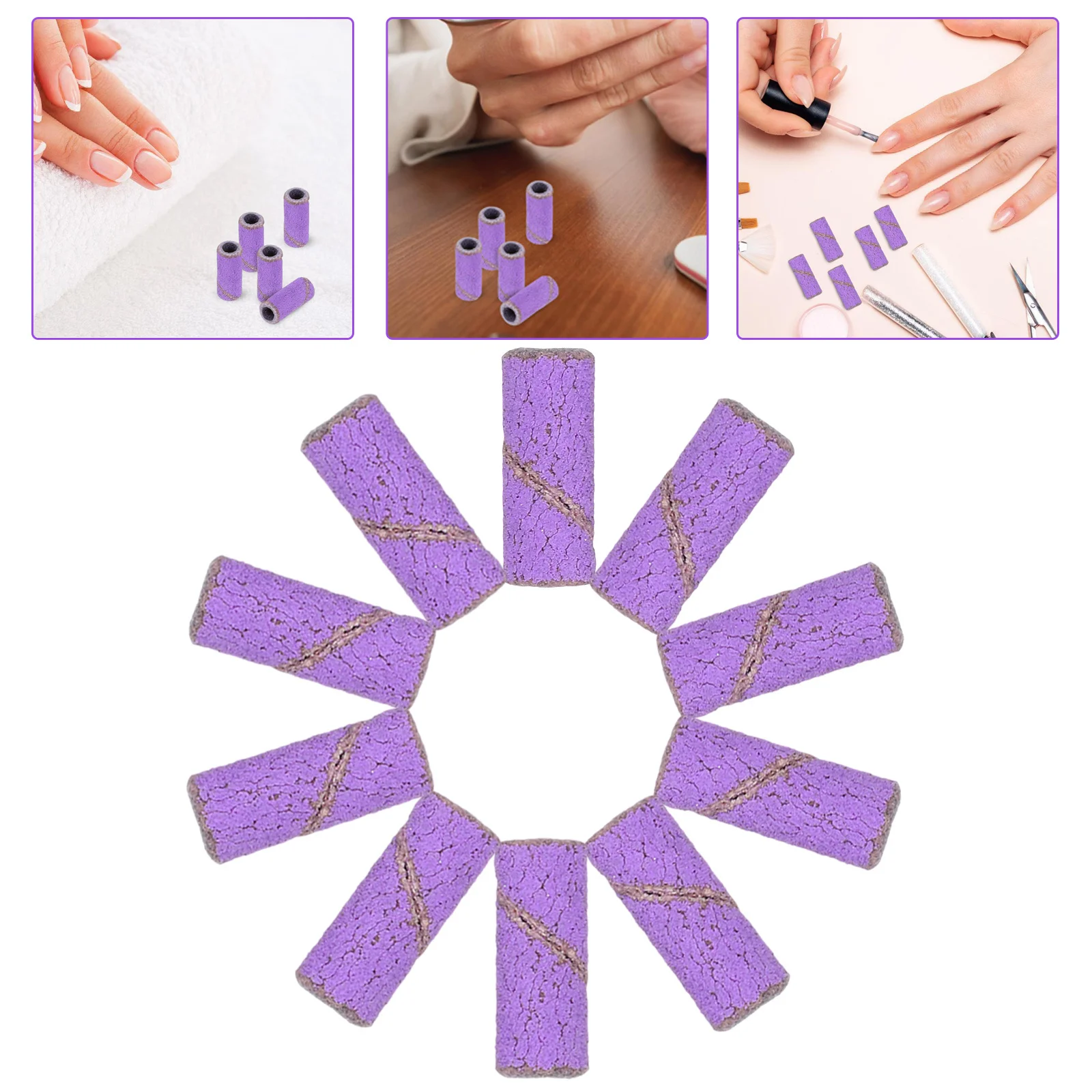 

50Pcs Nail Sanding Bands Small Portable Sanding Rings for Manicure Nail Drill Bits Acrylic Nails Natural Nails