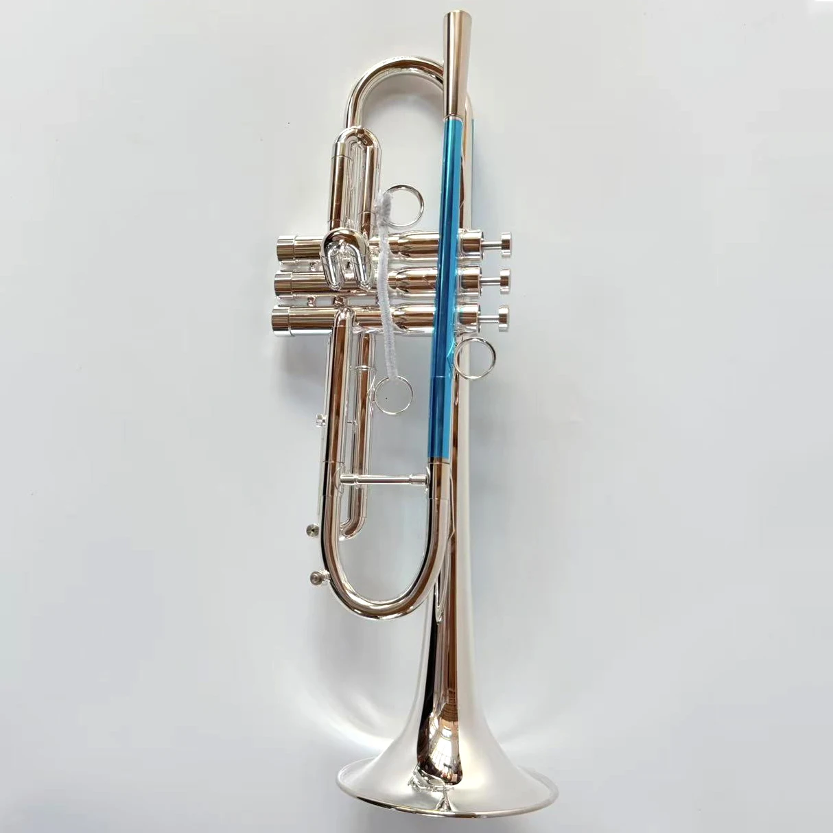 Reversed Leadpipe Design Silver Plated Body and Slide Tube Professional Trumpet with Heavy Caps
