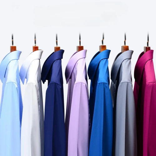 Camisas de fibra de bambú para hombre, camisa de trabajo informal suave y acogedora con botones, camisa blanca de manga larga, ropa de oficina de negocios