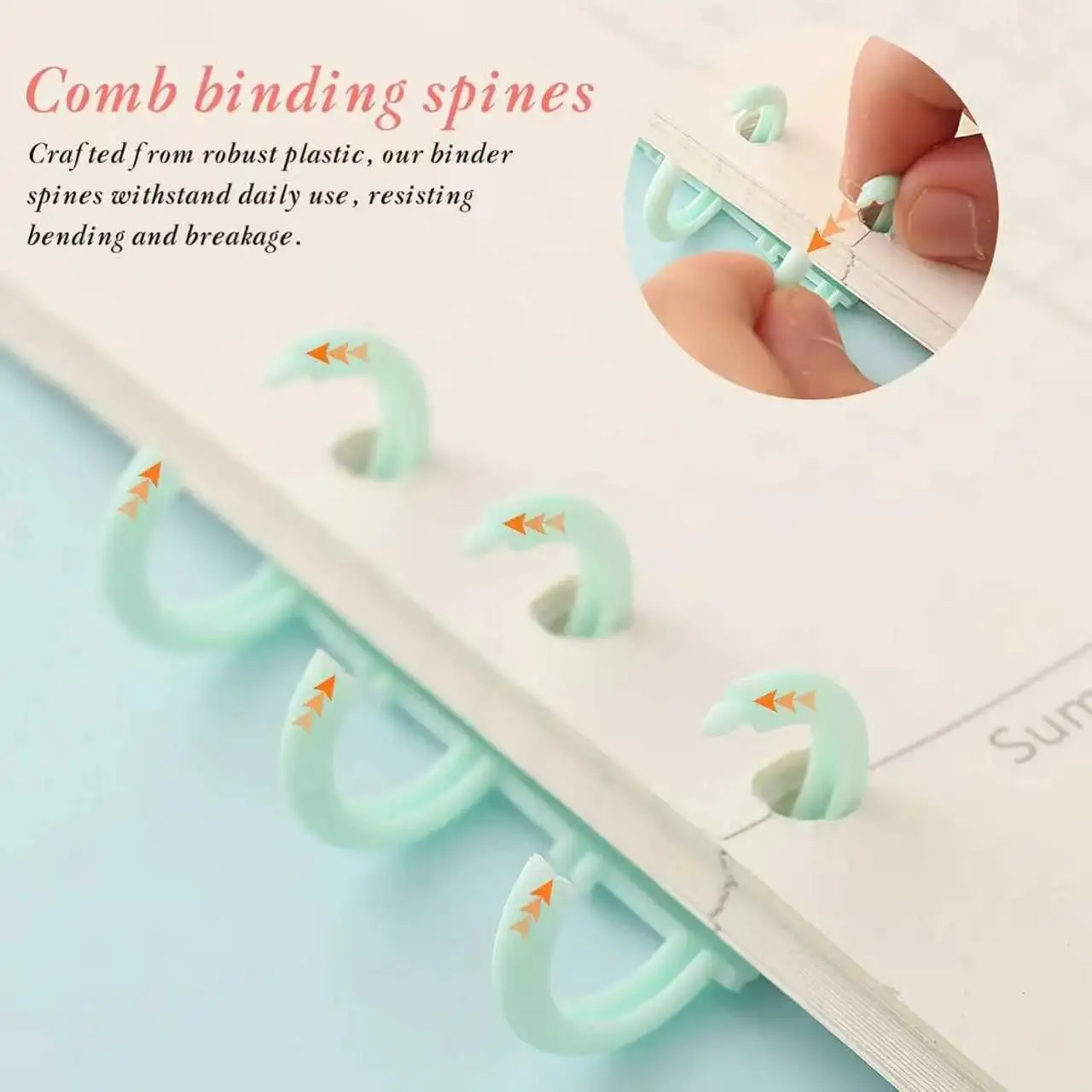 5-10 Pieces Plastic Binding Spines 30-Ring Binder Spines for Professional Documents Spiral Binding Spines for Binding Machines