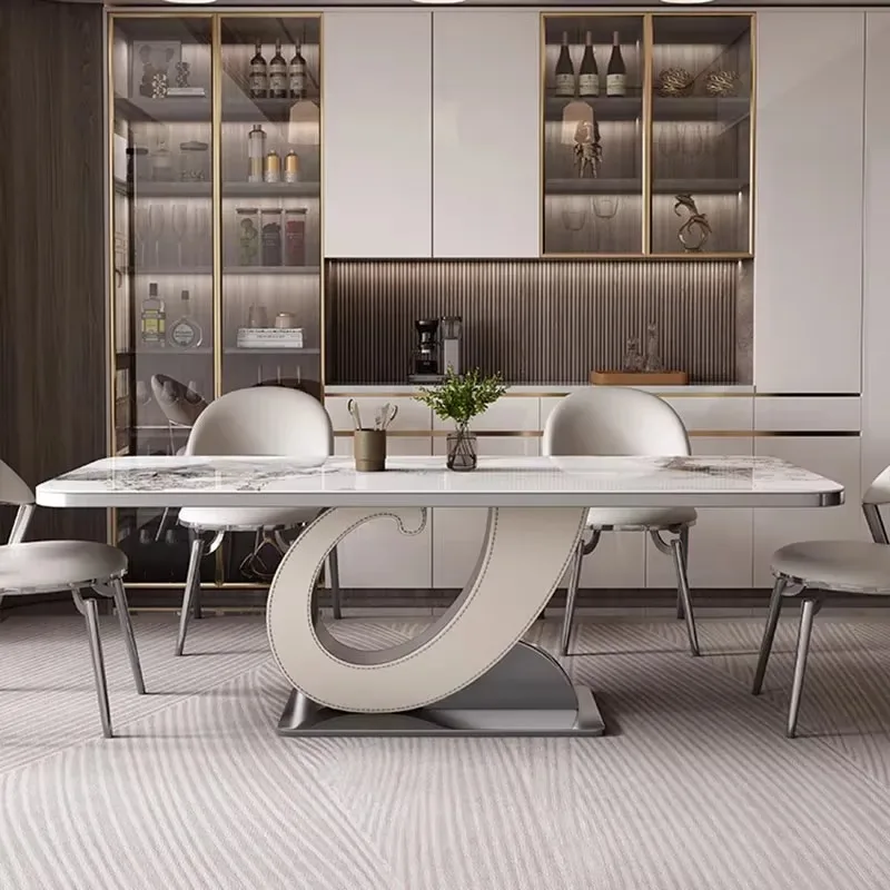 Designer Luxury Dining Table Rectangular Unique Italian Restaurant Dining Table Kitchen Nordic Mesas De Comedor Home Furniture