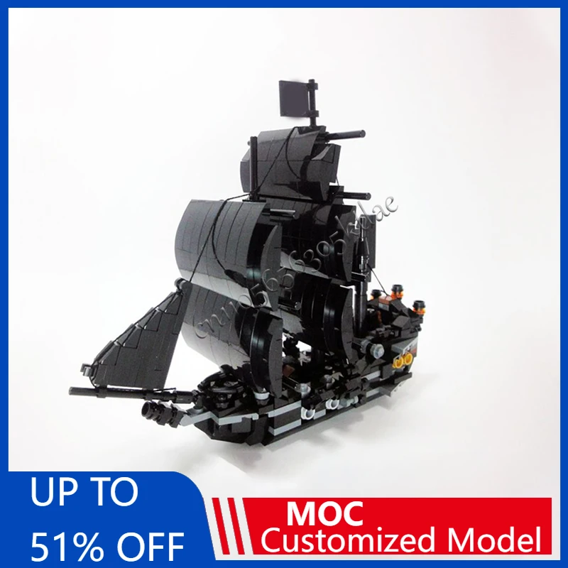 

508 PCS MOC Black Ships from Famous Movies Model Building Blocks DIY Sets Education Assembly Bricks Toys Kids Christmas Gifts