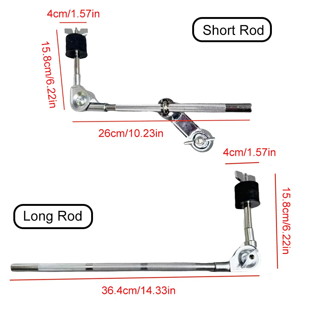 Adjustable Cymbal Boom Arm with Clamp Holder Bracket,Cymbal Extension Rod Clamp On Drum Cymbal Stand