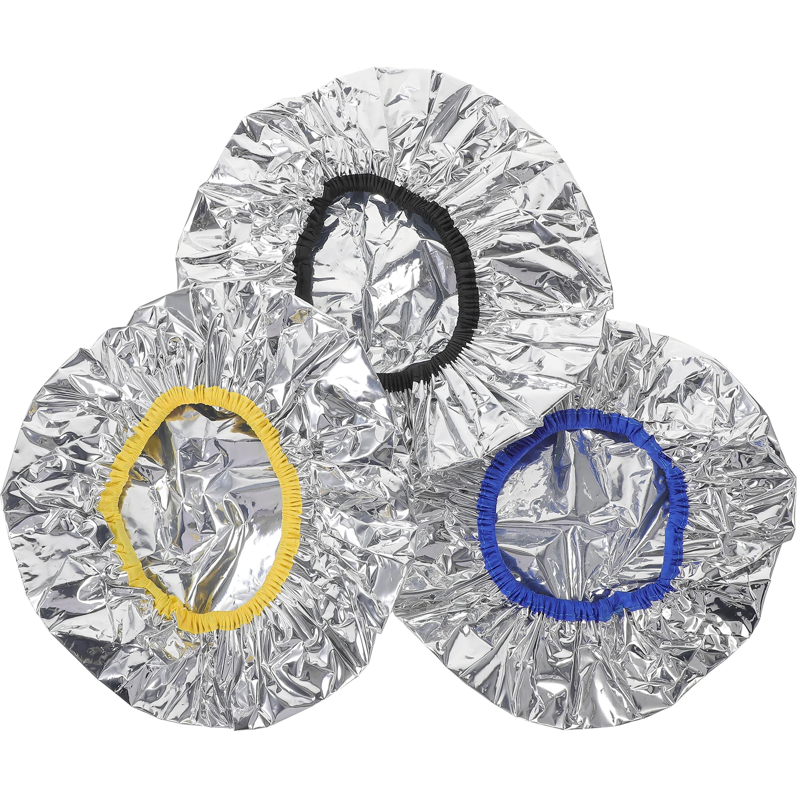 

3 Pcs Cap Deep Conditioning Heat Mask Foil Salon Supplies Tin Hat Blue Yellow Black Salon Supplies Bath