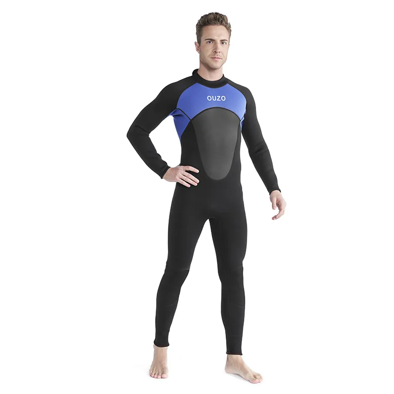 

Men 3mm Snorkeling Wetsuit Full Body Diving Surf Suit Keep Warm Long Sleeve Winter Neoprene Kayaking Swimming Suit Back Zip