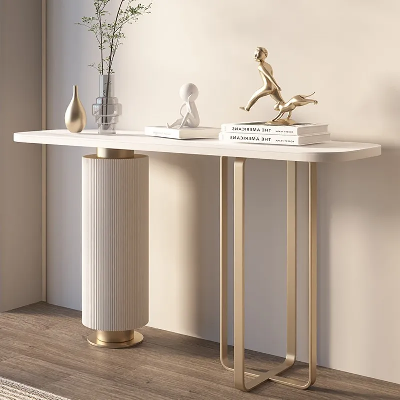 

Office White Console Table For Hallway Modern Nordic Gold Console Table Home Narrow Woonkamer Tafel Furniture Decoration