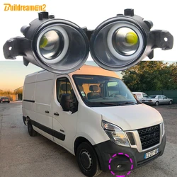 2 Pieces LED COB Fog Light Angel Eye DRL For Nissan NV400 2011-2019 Car Front Bumper Fog Daytime Running Lamp H11 Accessories