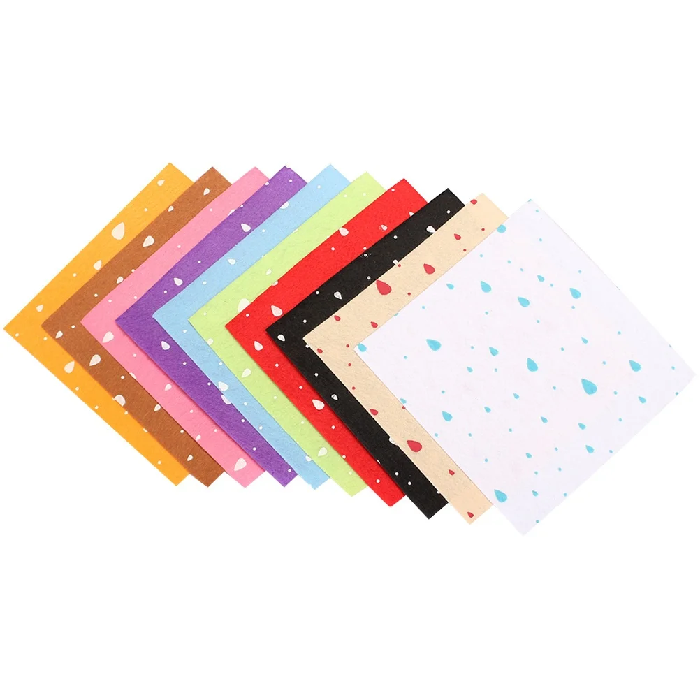 

10pcs 10 Colors Raindrop Fabric Sheets Nonwoven Diy Felt Material For Crafts Decorations Handmade Stationery Interior