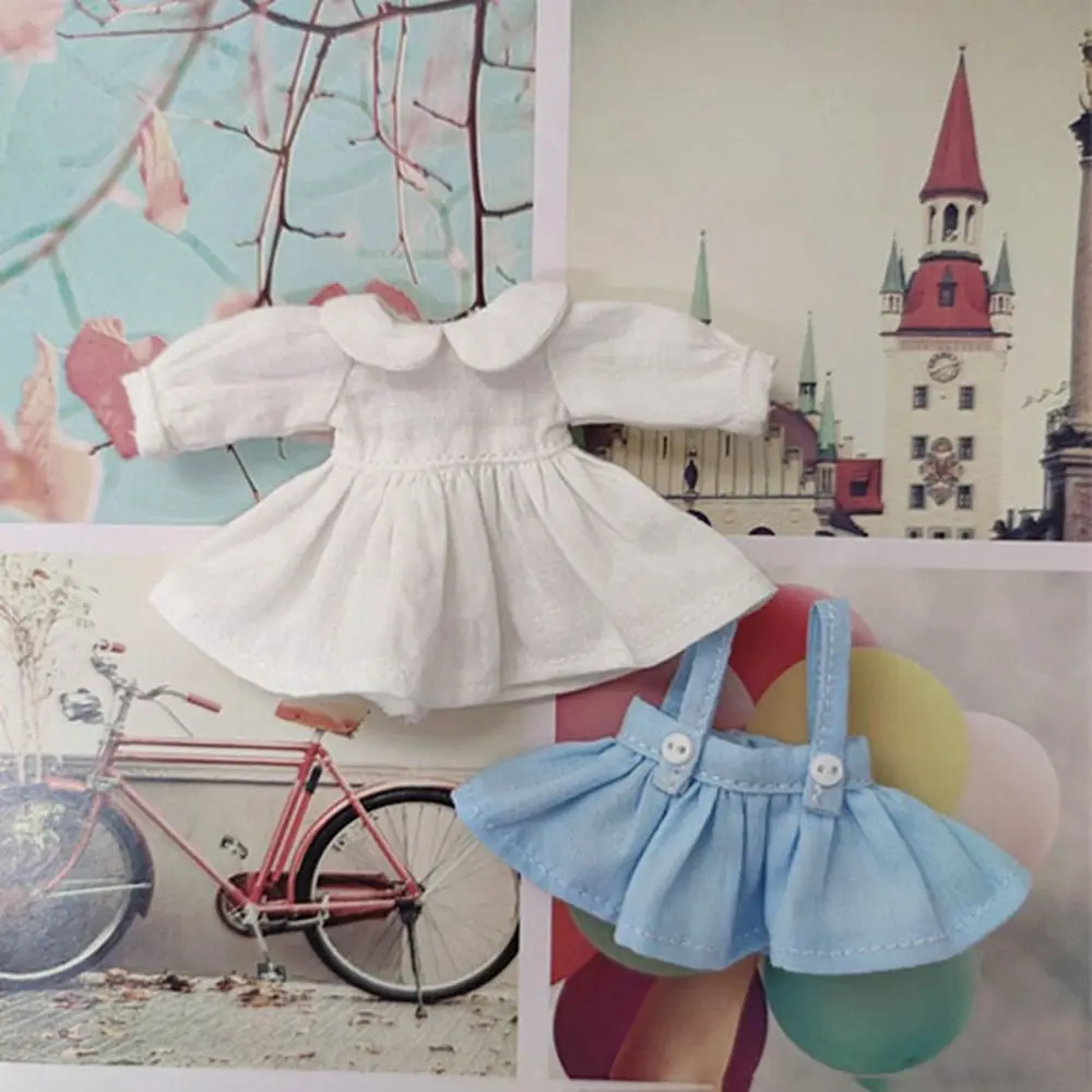 Robes imprimées faites à la main, accessoires à manches longues, vêtements de poupée, jupe, multi-styles, hauts de poupées à la mode