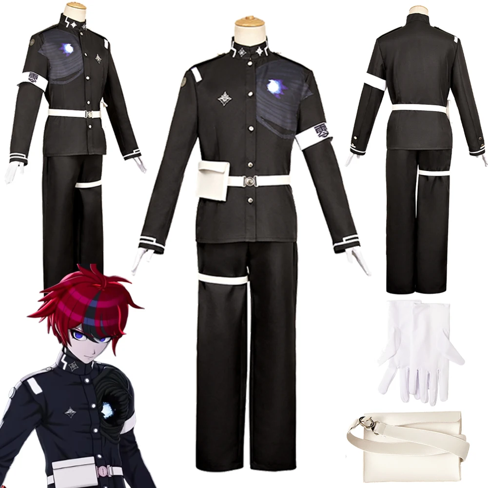 

Anime Game Hundred Line Sumino Takumi Black Clothing Halloween Carnival Party Disguise Roleplay Suit For Men Male Adult
