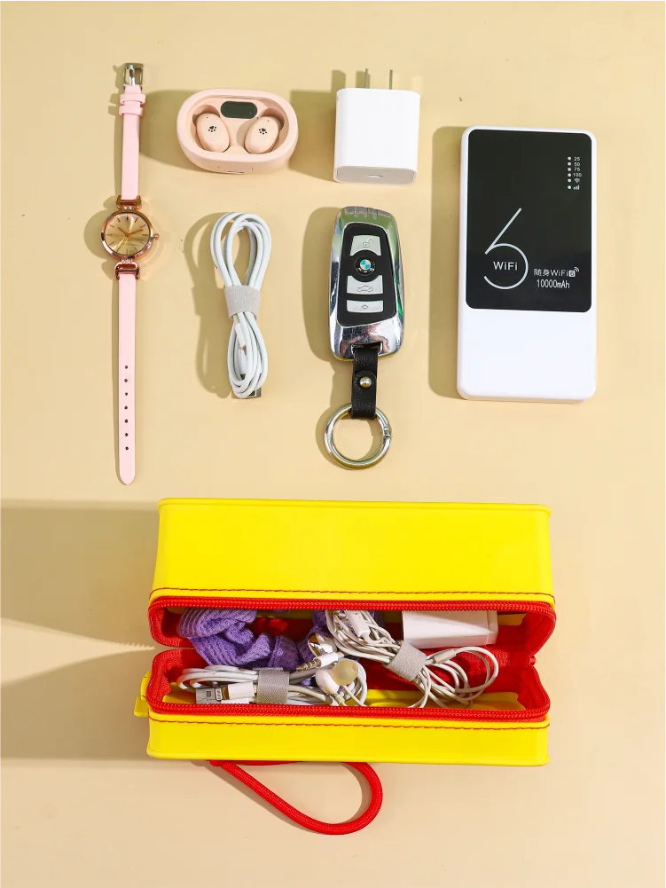 Kreative Bausteinförmige Handtasche Stift Aufbewahrungstasche mit Seil Tragbarer Schreibwaren-Organizer Federmäppchen Kleinigkeiten Organizer – Detail 2