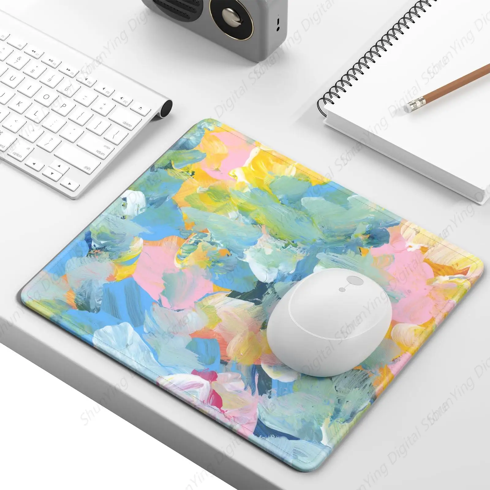 Colorful Oil Painting Computer Mouse Pad Anti Slip Rubber Mouse Pad Suitable For Games Offices Laptops 25*30cm