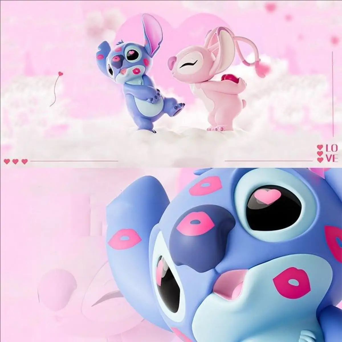 الغريبة وفتاة تقبيل تمثال بولي كلوريد الفينيل Kawaii سطح المكتب سيارة زخرفة للأزواج الخيال العلمي الرومانسية الكرتون تحصيل الديكور نموذج