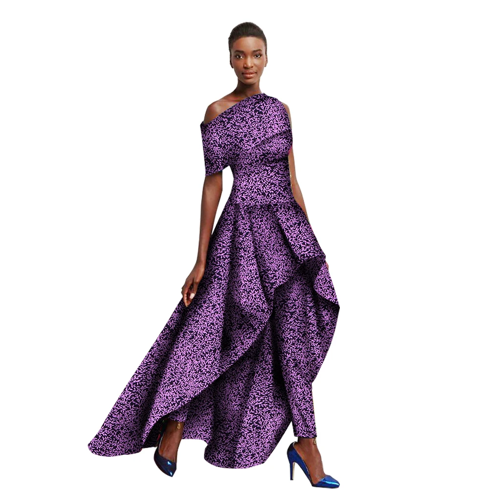 Ankara Traditional African Clothing for Women church dresses for women and Long Pants Set Originality Women Pants Suit WY1364