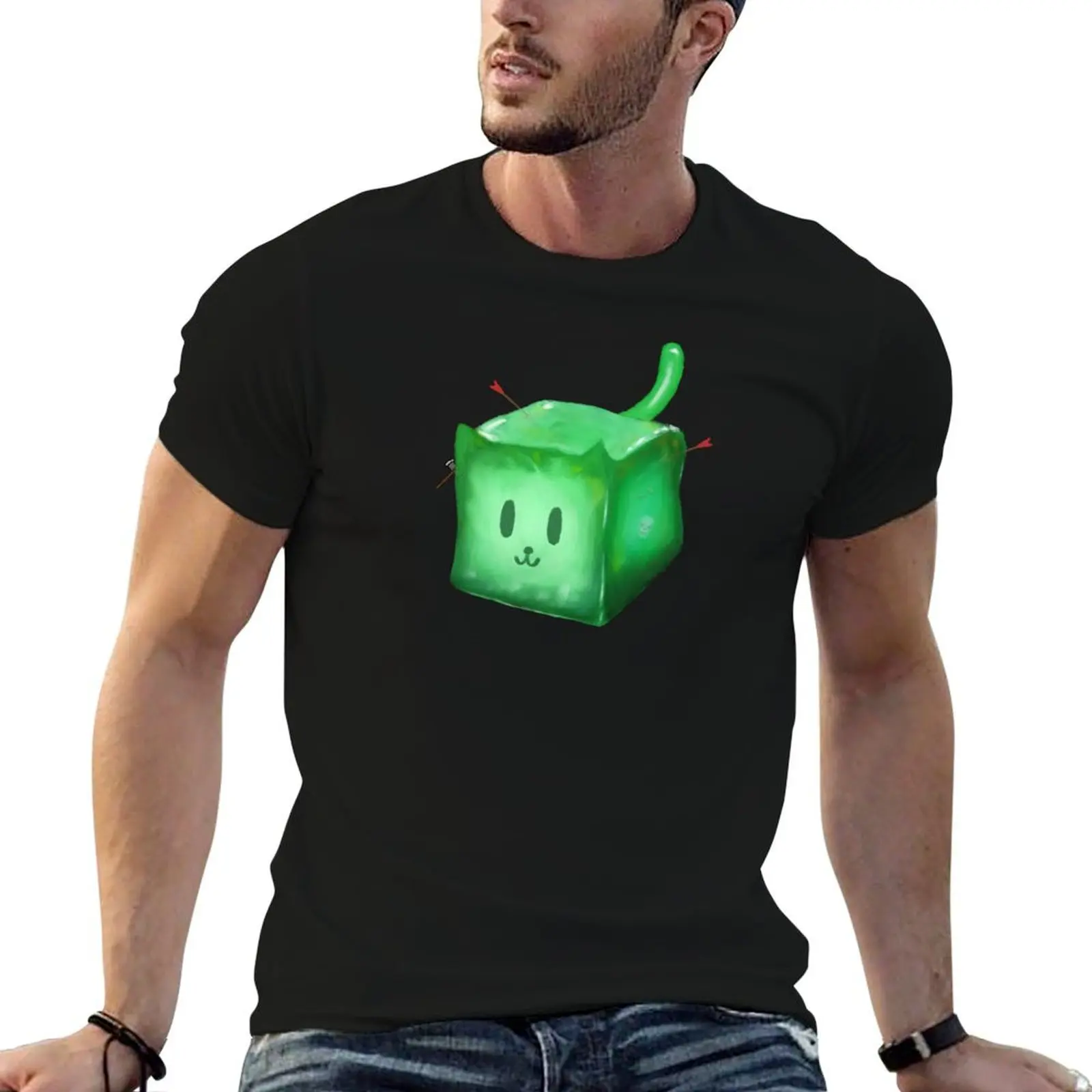

funny man T-Shirt shirts Cube Gelatinous man graphic t Cat shirts t