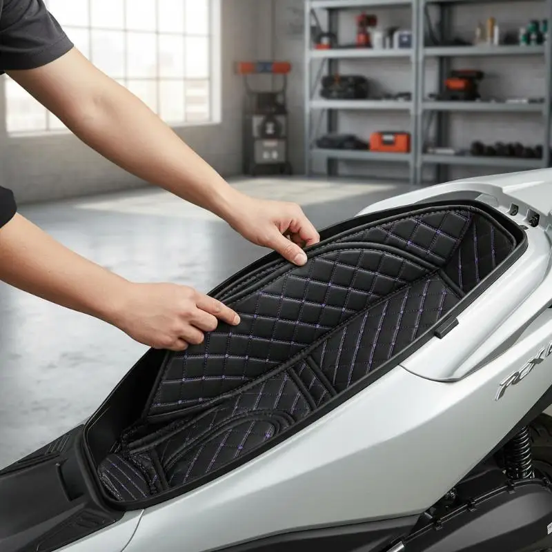 Under Seat Storage Liner Pad For 2018-2026  PCX150 PCX160 ADV160 Motorcycle Seat Bucket Cushion Anti-scratch Protector Mat