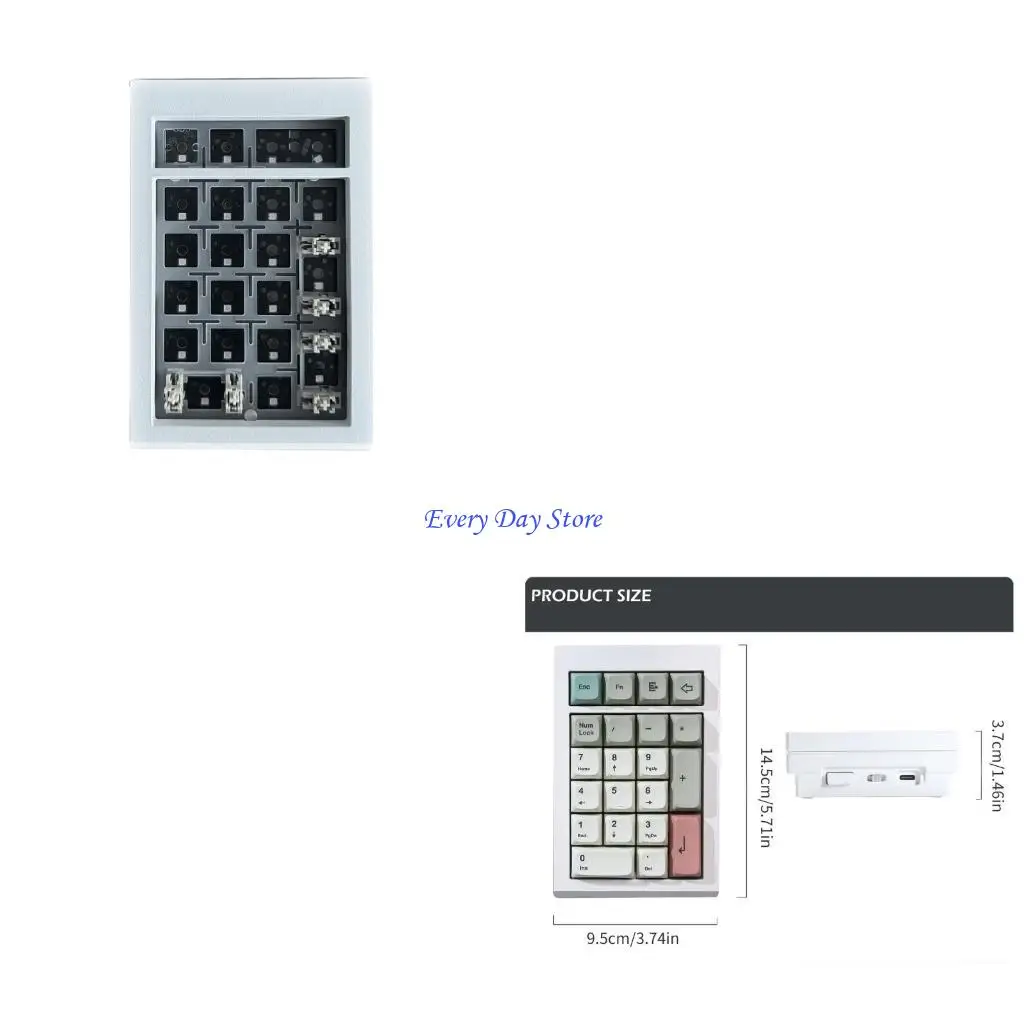 

LMK21 Wirelessly Keyboard Numeric Keypad 2.4G Bluetoothcompatible TypeC VIA