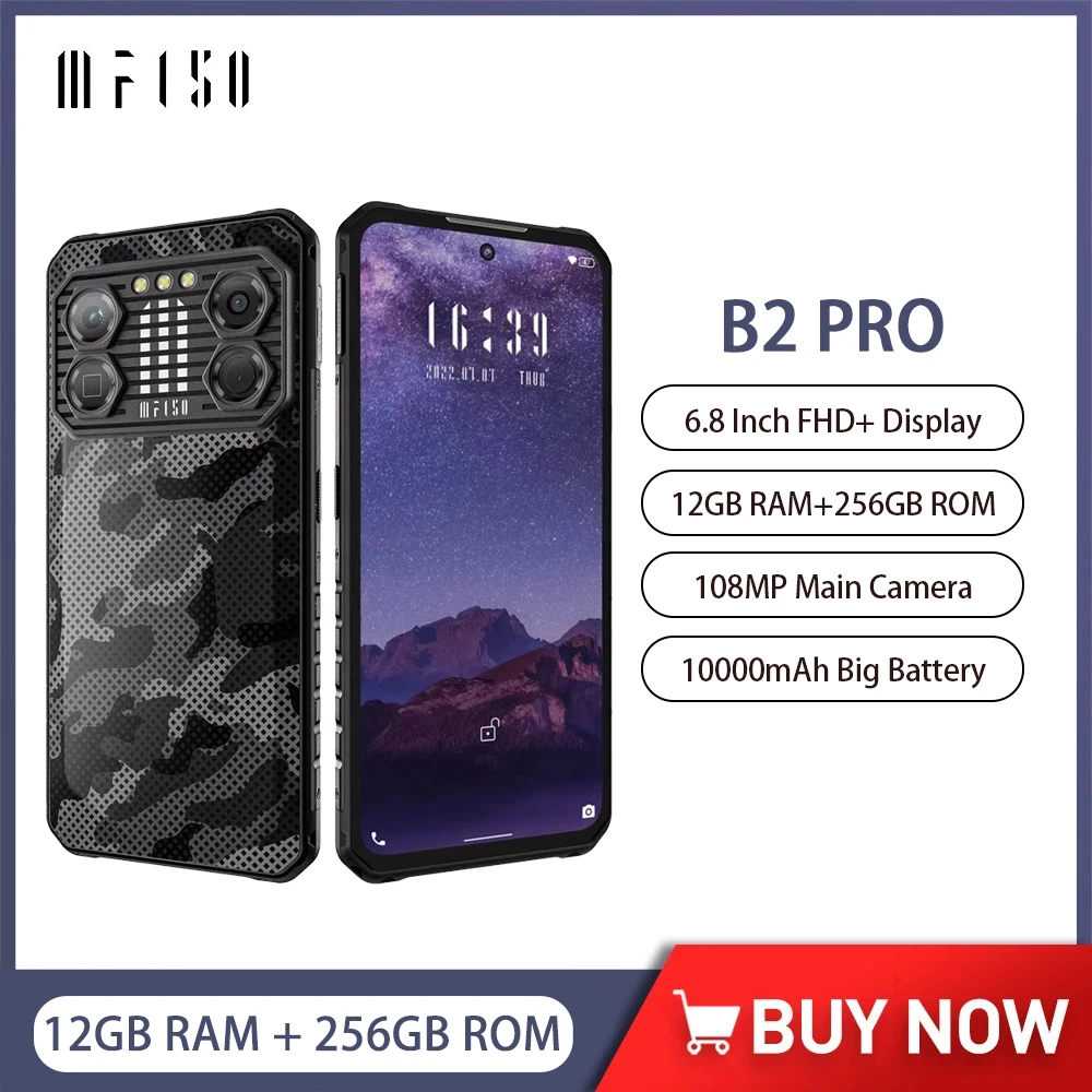 IIIF150 B2 Pro Rugged Machine 6.8 Inch FHD+ 12GB+256GB Mobile Phone 108MP 10000mAh 30W Fast Charge Smartphone Android 13 NFC