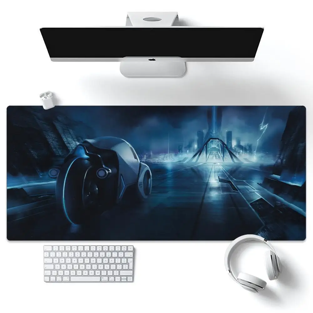 لوحة ماوس Tron Legacy مقاس XXL كبيرة، سطح أملس للألعاب، غير قابل للانزلاق، حصيرة مكتب مريحة