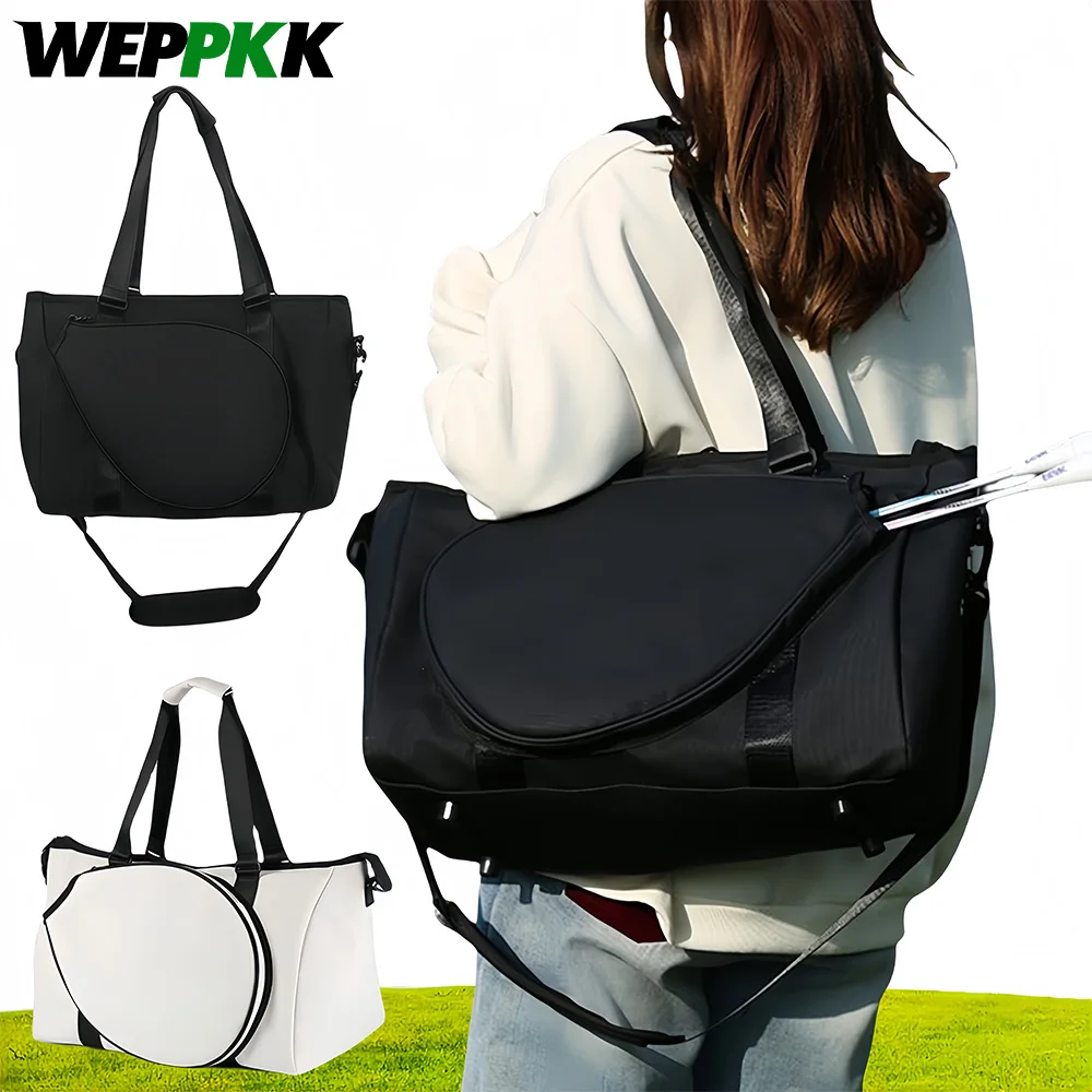 

1Pcs Tennis Tote Bag with Dry / Wet Pocket for Pickleball Badminton Tennis Racket Tennis Racket Shoulder Bag for Men and Women
