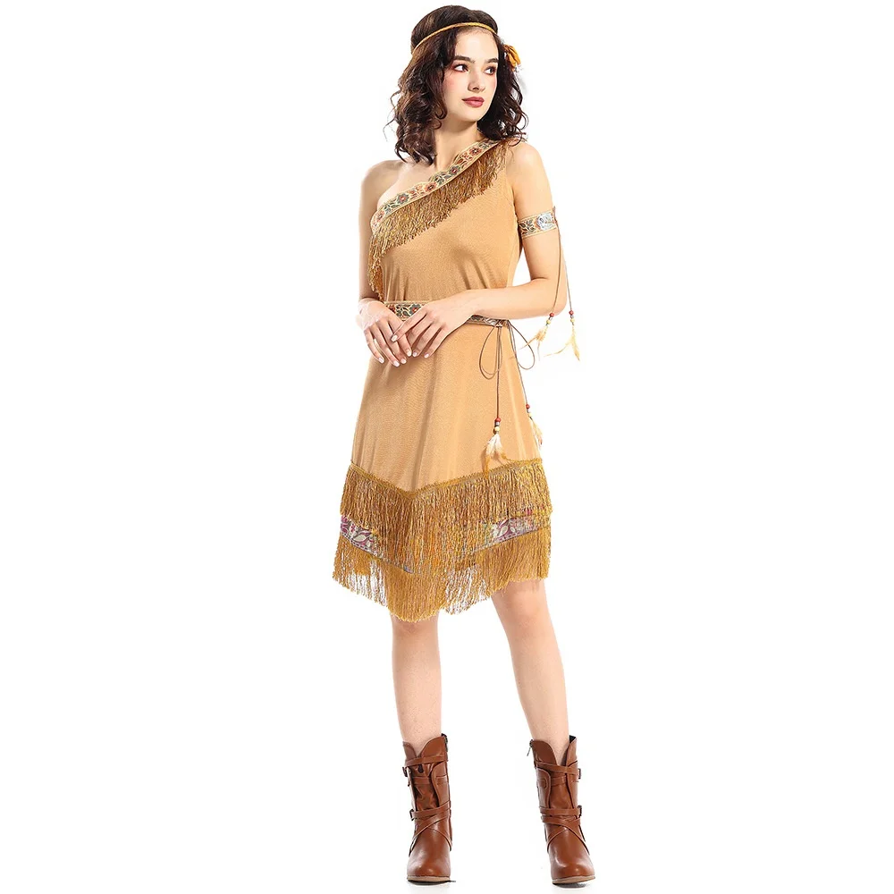 Loween Costume femme amérindien homme sauvage forêt Performance vêtements ethnique scène Costume dames Faion