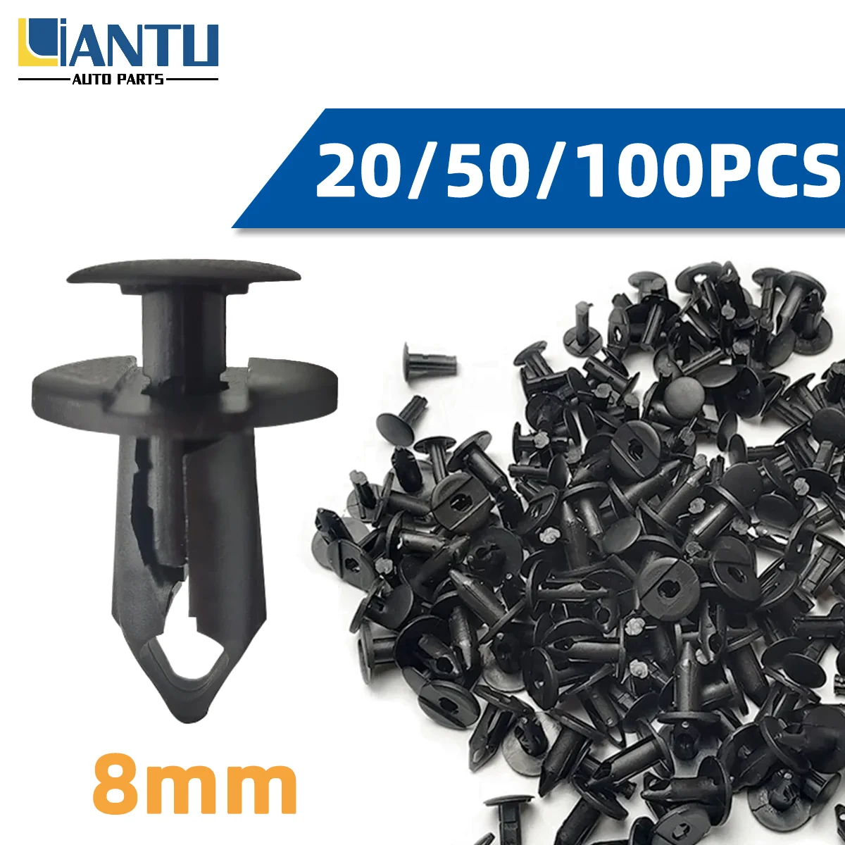 20/50/100PCS General Motors Plastic Rivet Fasteners Black Plastic Automotive Fasteners Mudguard Fixing Clip Accessories