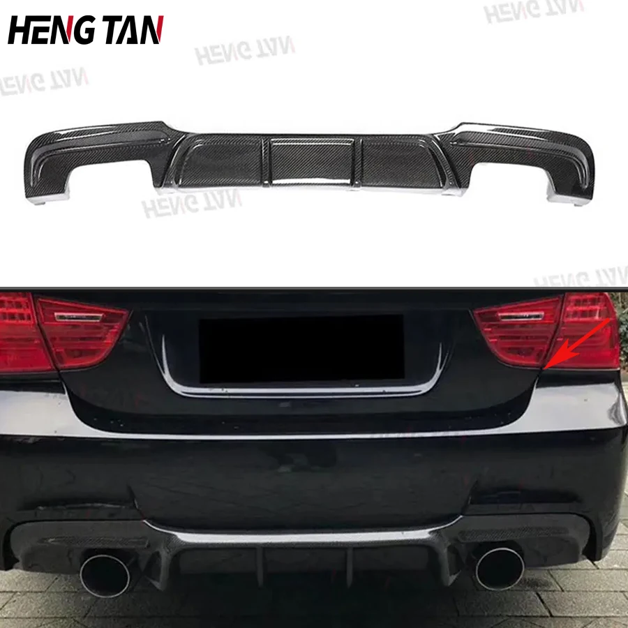 Carbon Fiber Car Rear Bumper Lip Diffuser Spoiler Parts For BMW 3 Series E90 320i 330i 2005-2011 Upgrade Body kit