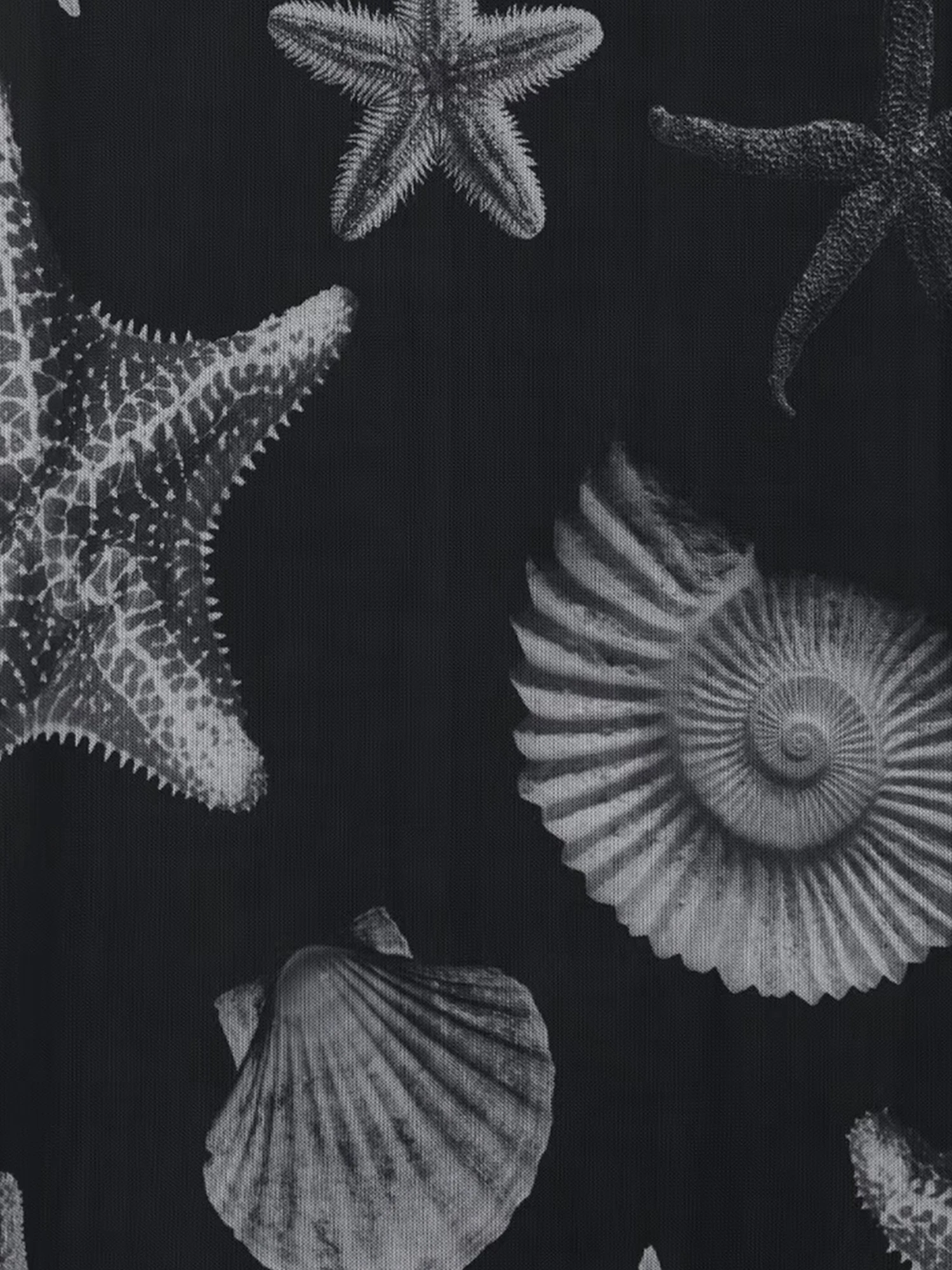 ผู้หญิงฤดูร้อนชุด Cami ยาวแขนกุดเปิดกลับ Seashell พิมพ์ชุดชายหาดสปาเก็ตตี้สายคล้องคอ Backless Bodycon ชุดยาว