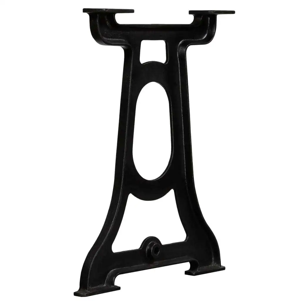 2x Y-Frame Cast Iron Dining Table Legs - Sturdy Support for Modern Furniture