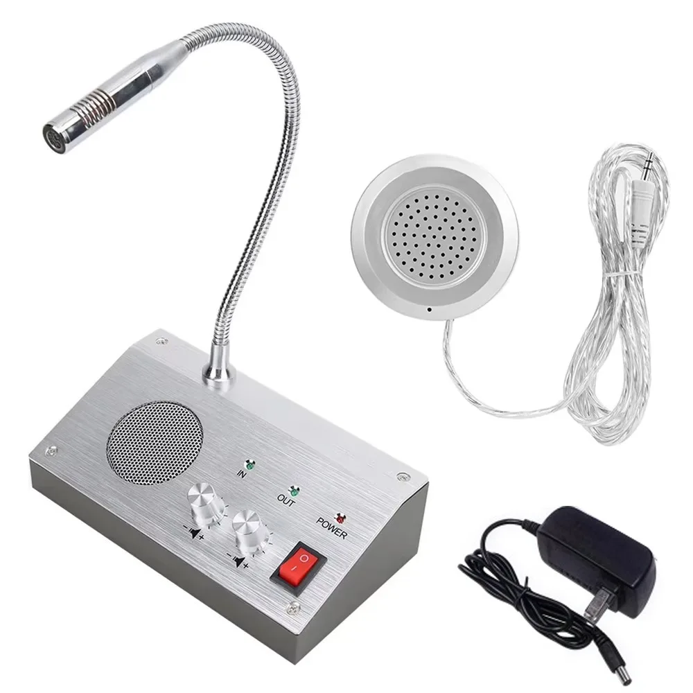 wired-microphone-window-intercom-system-noise-free-loud-outer-microphone-counter-speaker-system-easy-installation