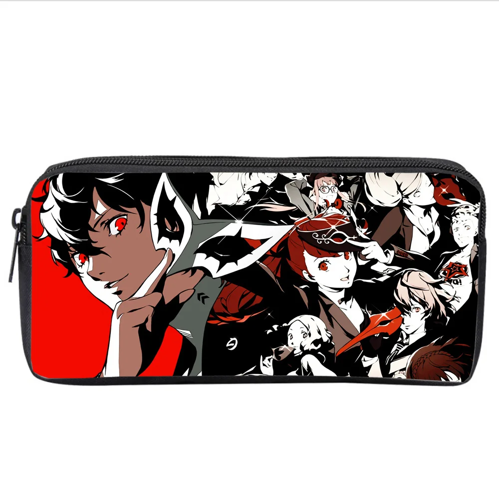 

Anime Game Persona 5 Student Pencil Case Kids Cartoon Pencil Bag Teenager Zipper Handbag Women Girls Makeup Bag