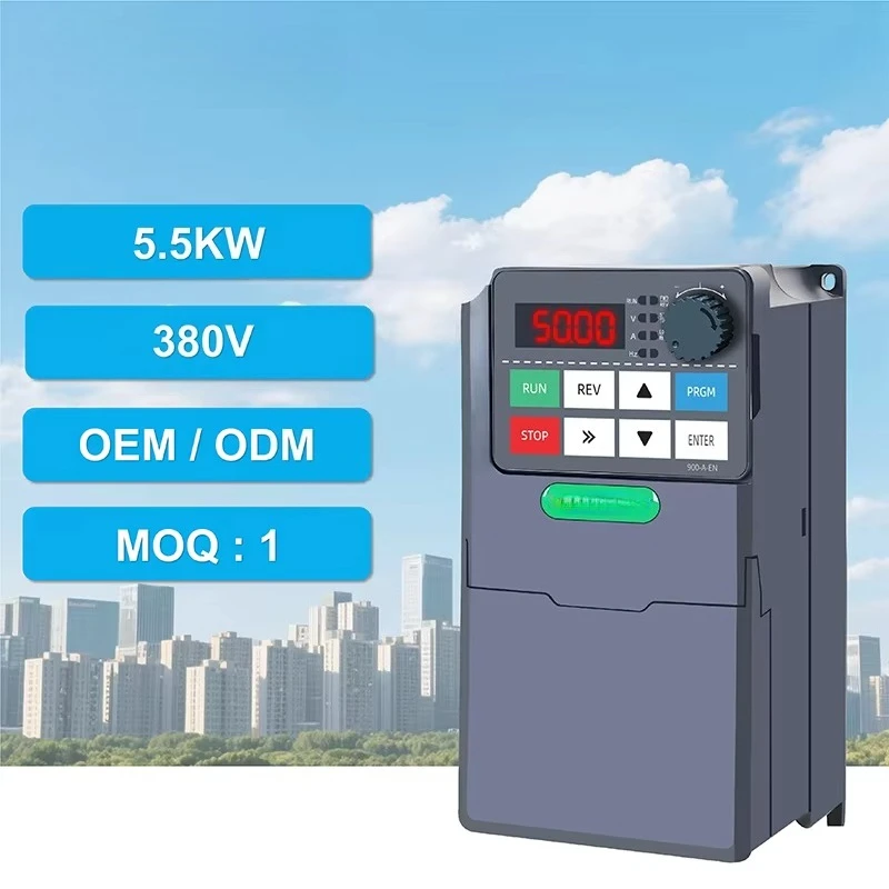 

Industrial Factory Direct 0.75kW 1.5kW 2.2kW 1Phase to 3Phase 220V 380V VFD AC Drive for Assembly Line and Conveyor Belt