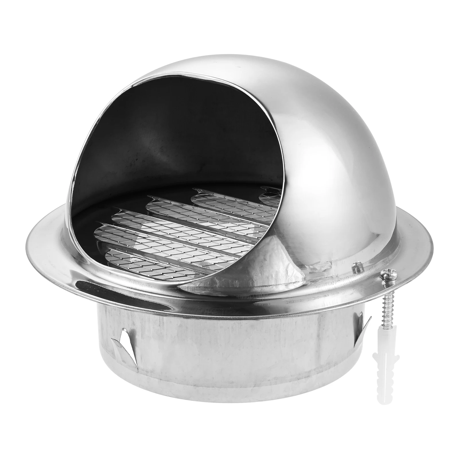 2pcs Stainless Steel Air Protective Mesh Outlet Heating Cooling Vents Cap Vent Ducting Ventilation Exhaust Grille Cover 4/6inch