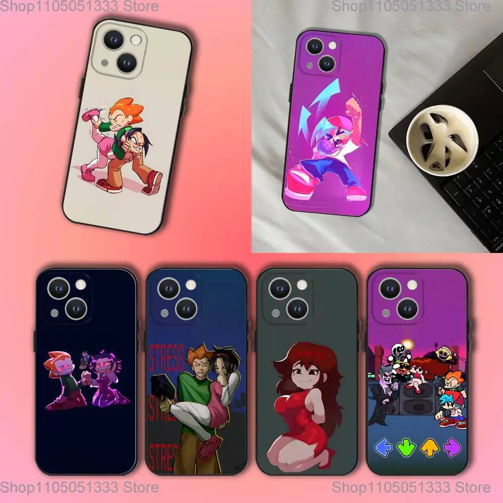 

Game F-Friday Night Funkin Phone Case For iPhone 16,15,14,13,12,11,Pro,XS,Max,XR,Plus,E,SE4,Mini Black Soft Cover