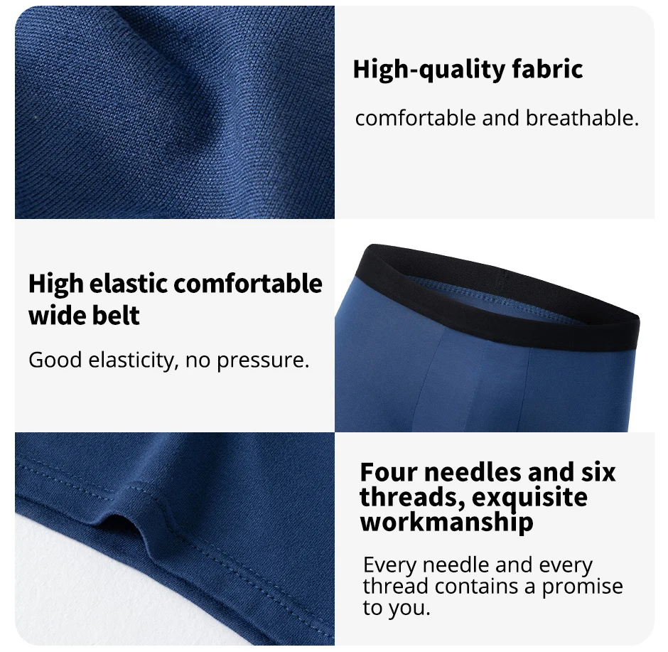 4/10-teiliges Set klassischer, modischer, einfarbiger Unterwäsche für Herren, bequem, Übergröße, schwarze Boxershorts für Teenager, Basisshorts – Detail 7