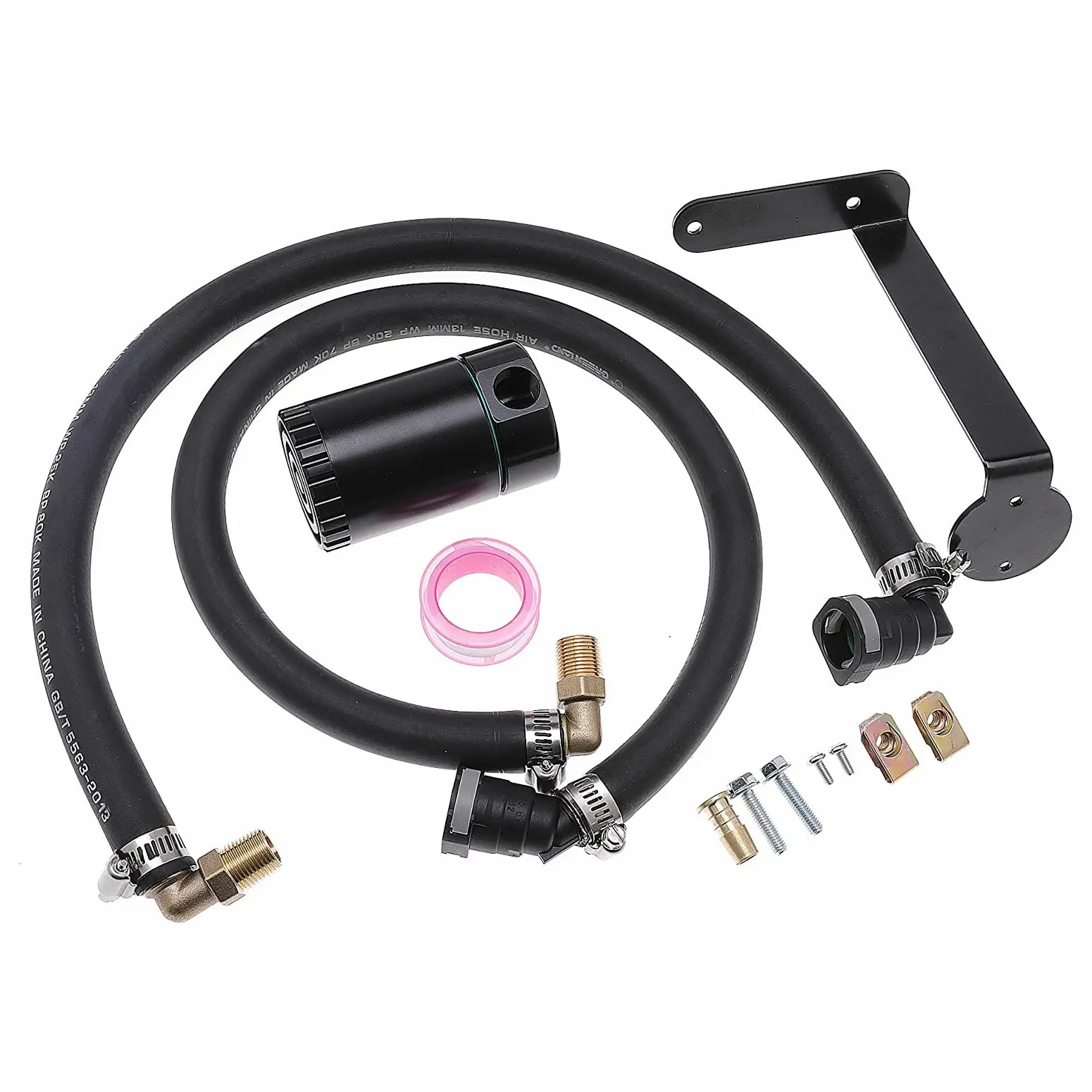 Oil and Gas Separator Pipe Black for 2011-2019 FORD F150 2.7EB 3.5EB 5.0L 2017-19 Raptor 3.5L Ecoboost 3.0 Oz Capacity