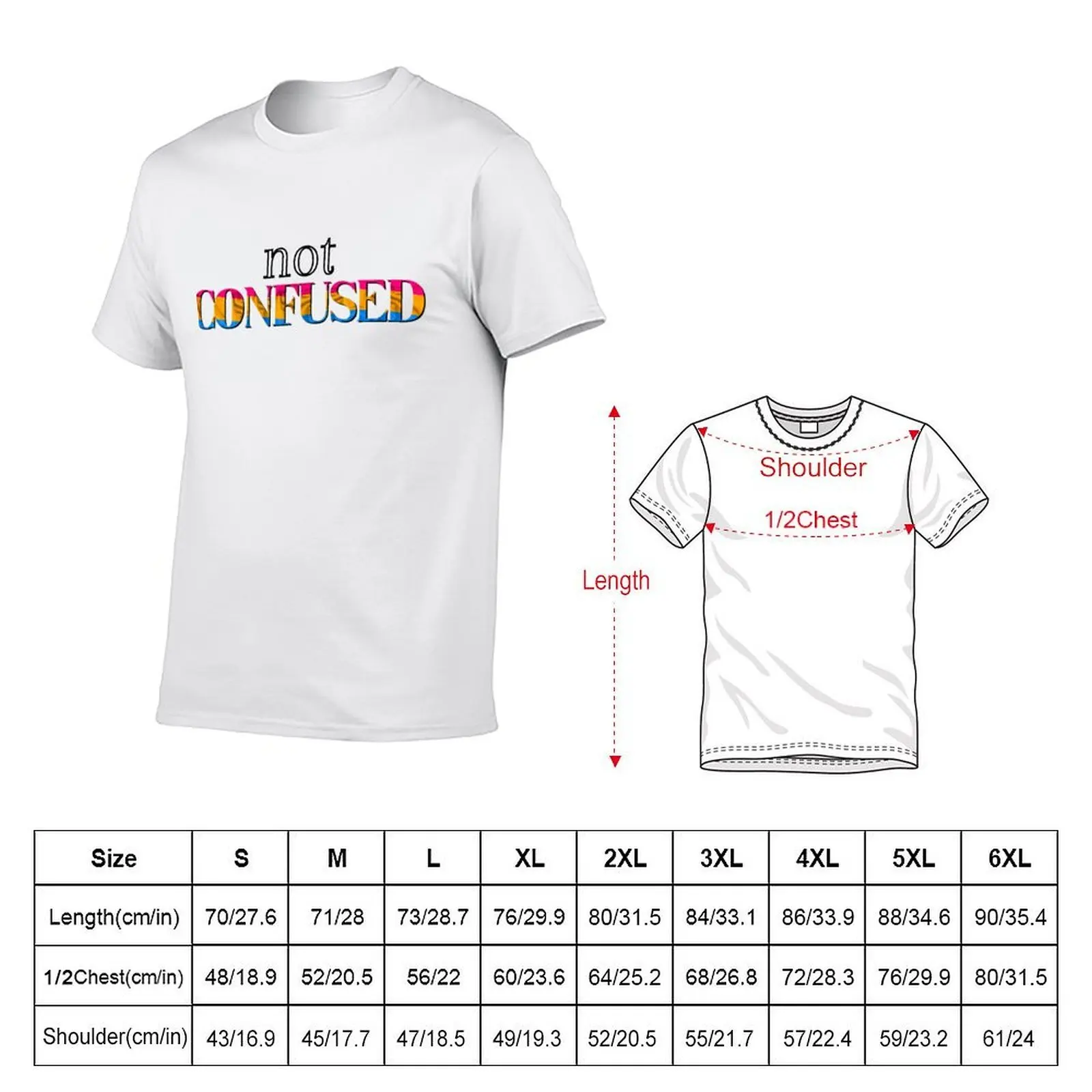 Pansexual NOT CONFUSED T-Shirt cotton t shirt pack man t shirts graphic man t shirt cotton T-shirt