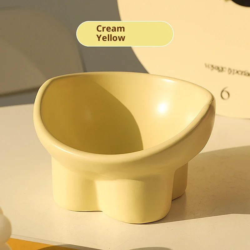 Cuenco para gatos, comida de cerámica para gatos, gato, gato, arroz, arroz, agua de gran diámetro, suministros para mascotas inclinados