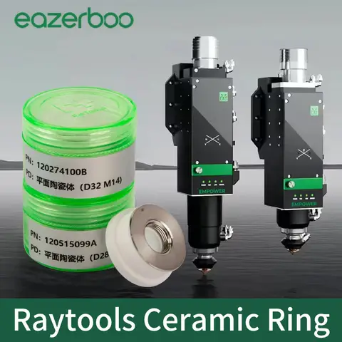 Raytools Original Laser Ceramic Body Nozzle Holder Ring D32 M14 D28 M11 Green Box for Fiber Cutting Head BMH110 114 BT230 240